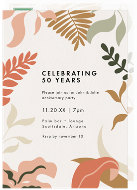 'Florescence' Anniversary Party Invitation