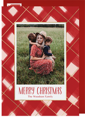 'Loose Plaid' Holiday Greetings Card