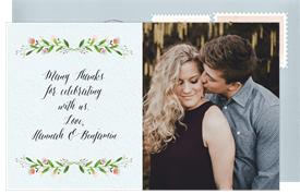 'Floral Branch Frame' Rehearsal Dinner Thank You Note