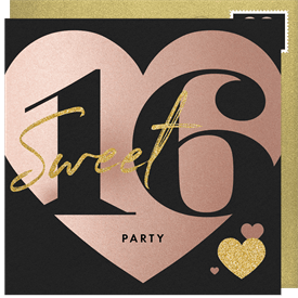 'Sweetheart 16' Sweet 16 Invitation
