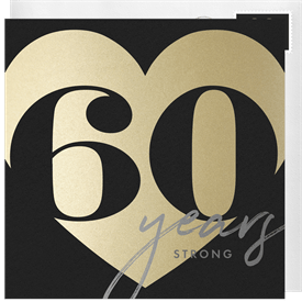 '60 Milestone Heart' Vow Renewal Invitation