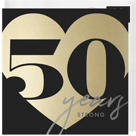 '50 Milestone Heart' Anniversary Party Invitation