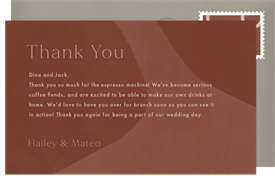 'Abstract Love' Wedding Thank You Note