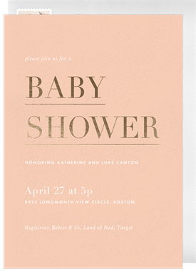 'Simply Modern Baby' Baby Shower Invitation
