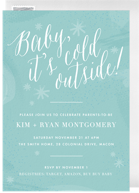 'Winter Baby' Baby Shower Invitation