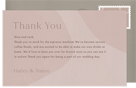 'Abstract Love' Wedding Thank You Note