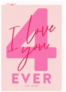 '4 Ever Love' Valentine's Day Card