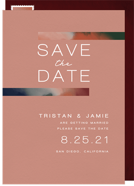 'Artistic Bands' Wedding Save the Date