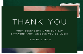 'Artistic Bands' Wedding Thank You Note