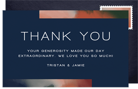 'Artistic Bands' Wedding Thank You Note