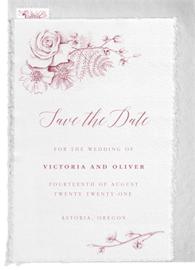 'Natural Love' Wedding Save the Date