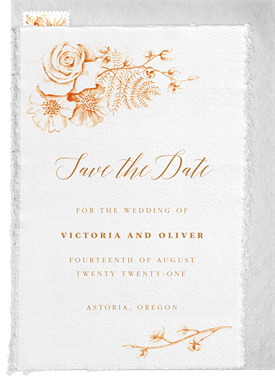 'Natural Love' Wedding Save the Date