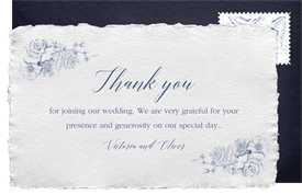 'Natural Love' Wedding Thank You Note