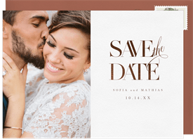 'Elegant Pairing' Wedding Save the Date
