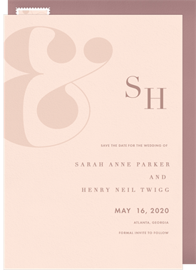 'Bold Ampersand' Wedding Save the Date