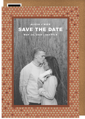 'Triangle Pattern' Wedding Save the Date