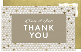 'Triangle Pattern' Wedding Thank You Note