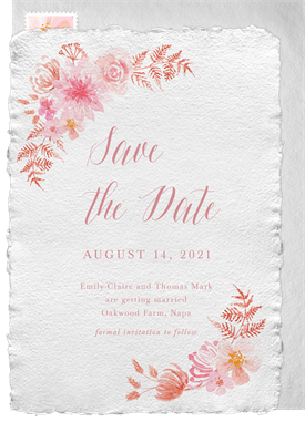 'Nature's Kiss' Wedding Save the Date