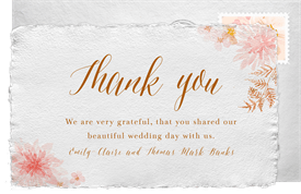 'Nature's Kiss' Wedding Thank You Note