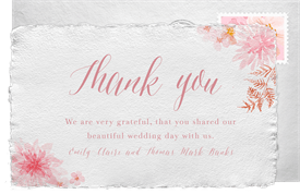 'Nature's Kiss' Wedding Thank You Note