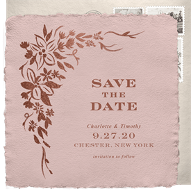 'Rose Gold Dreams' Wedding Save the Date