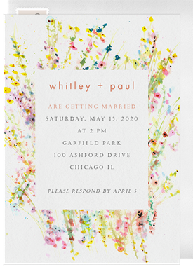 'Wildflower Bouquet' Wedding Invitation