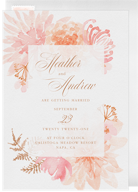 'Floral Dreams' Wedding Invitation