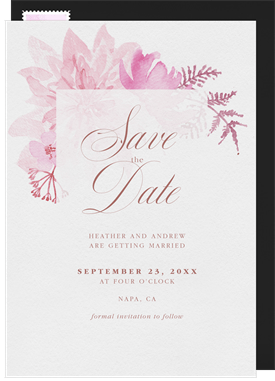 'Floral Dreams' Wedding Save the Date