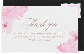 'Floral Dreams' Wedding Thank You Note