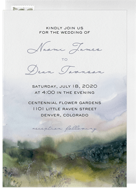 'Lilac Fields' Wedding Invitation