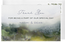 'Lilac Fields' Wedding Thank You Note
