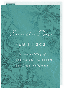 'Plumeria' Wedding Save the Date