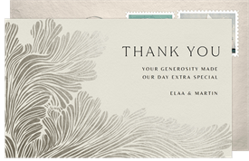 'Tidal Wave' Wedding Thank You Note