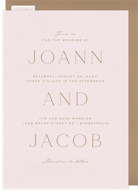 'Bold Typography' Wedding Invitation