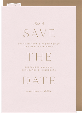'Bold Typography' Wedding Save the Date