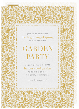 'Vintage Meets Modern' Garden party Invitation