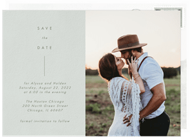 'Simply Minimal' Wedding Save the Date