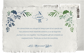 'Ginkgo Leaves' Wedding Thank You Note