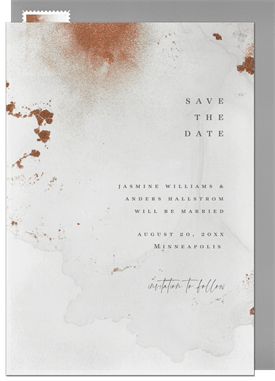 'Painted Vellum' Wedding Save the Date