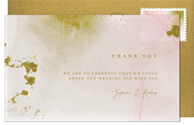 'Painted Vellum' Wedding Thank You Note