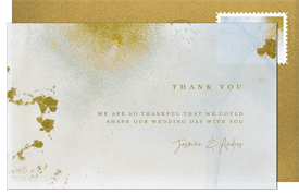 'Painted Vellum' Wedding Thank You Note