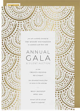 'Royal Scallop' Gala Invitation