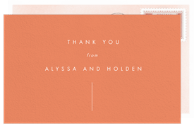 'Simply Minimal' Wedding Thank You Note