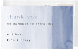'Ombre Wash' Wedding Thank You Note