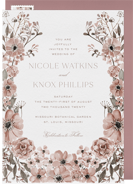 'Lovely Blossoms' Wedding Invitation