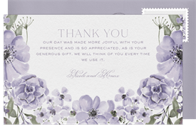 'Lovely Blossoms' Wedding Thank You Note