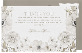 'Lovely Blossoms' Wedding Thank You Note