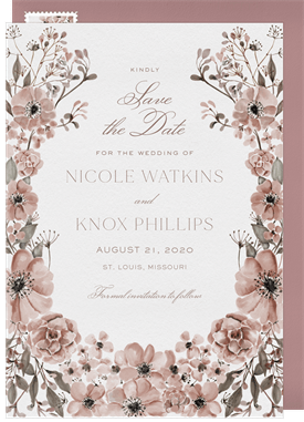 'Lovely Blossoms' Wedding Save the Date