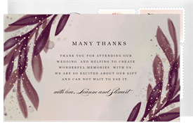 'Loving Branches' Wedding Thank You Note