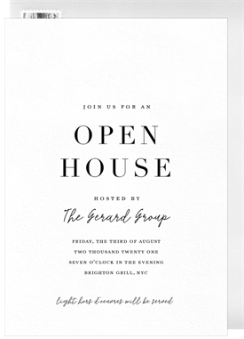 'Ventura' Open House Invitation